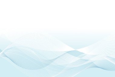 Kış parlak soyut vektör dalgaları beyazın üzerinde. Bir web sitesi veya poster için soyut dalgalar örneği.