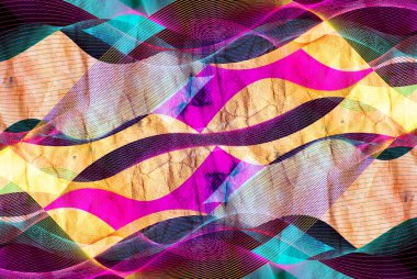 Geçmişinde farklı geometrik elementlere sahip soyut suluboya arkaplan.