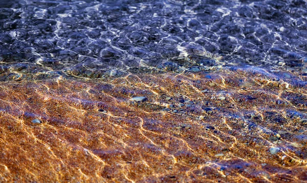 Foto Hintergrund Klares Wasser Meer Mit Felsen Und Sand — Stockfoto