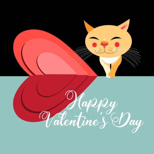 Aşıklar Bayramına Aşık Kediler Beyaz Arka Planda Kedilerin Sevgililer Günü — Stok Vektör