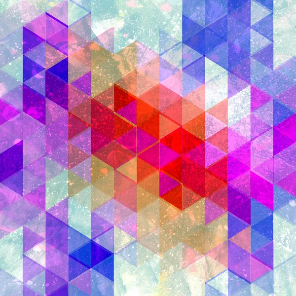 Abstrakcyjny Rastrowy Kolor Tła Obiektami Geometrycznymi — Zdjęcie stockowe
