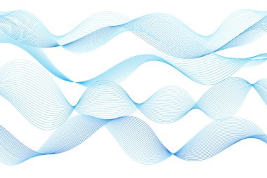 Beyaz arka planda soyut parlak dalga çizgileri. Bir web sitesi veya dergi için dalga tasarımı örneği