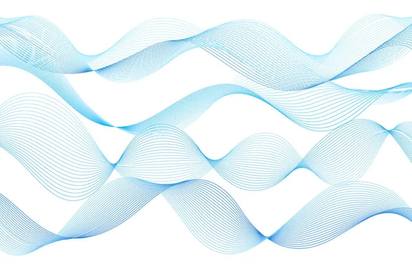 Abstracte Felgekleurde Golflijnen Een Witte Achtergrond Voorbeeld Van Wave Design — Stockvector