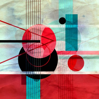 Geometrik nesnelerle suluboya parlak soyut arkaplan. Poster ya da web sitesi tasarımı için soyut şablon.