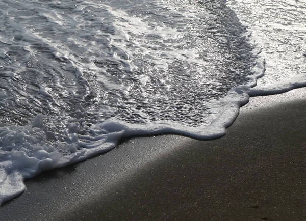 Espuma Fundo Bonita Ondas Mar Para Decoração — Fotografia de Stock