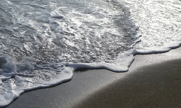 Espuma Fundo Bonita Ondas Mar Para Decoração — Fotografia de Stock