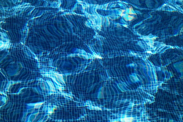 Blue bright transparent background of pool water, an example for a website or magazine