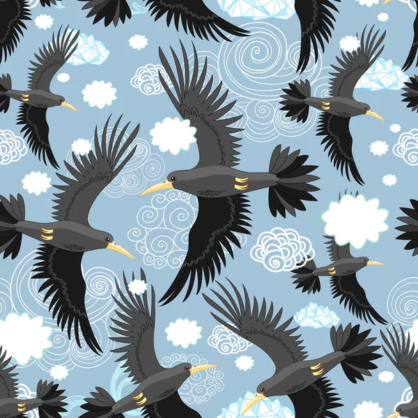 Motif des coques noires — Image vectorielle