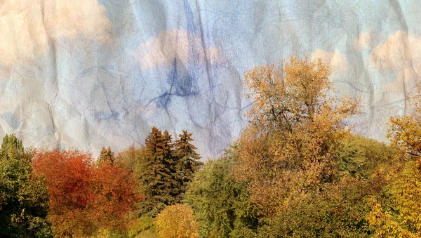 Винтажное фото осеннего парка — стоковое фото