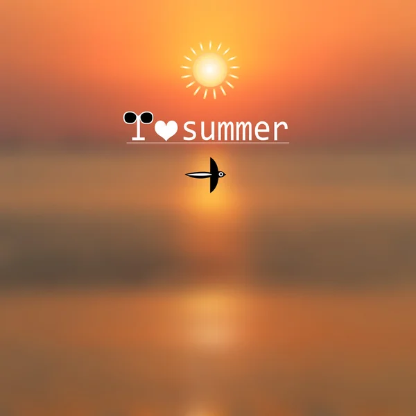 Sommer Hintergrund mit Text — Stockvektor