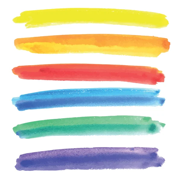 Watercolor multicolored stripes — Stock Vector