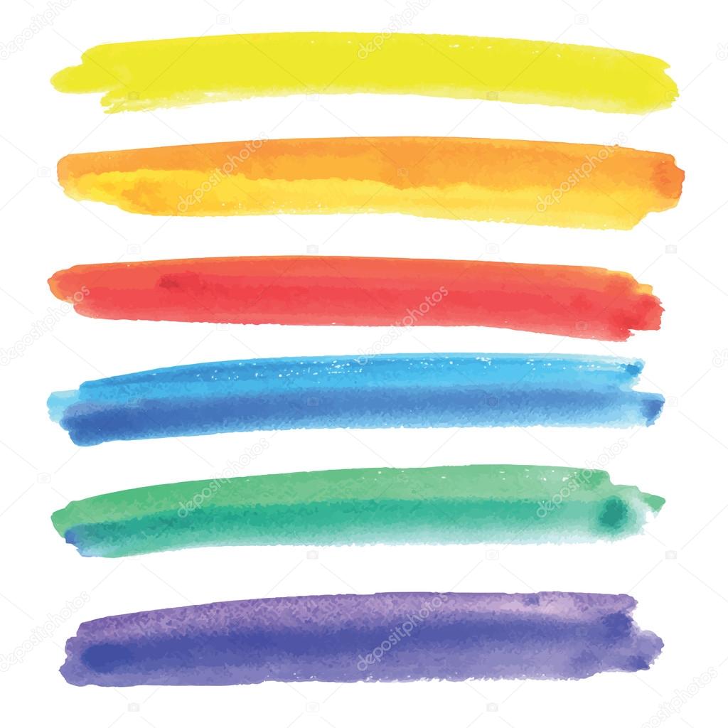 Watercolor multicolored stripes 