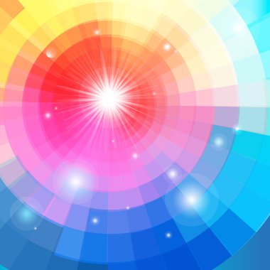 Abstract colorful background with sun  clipart