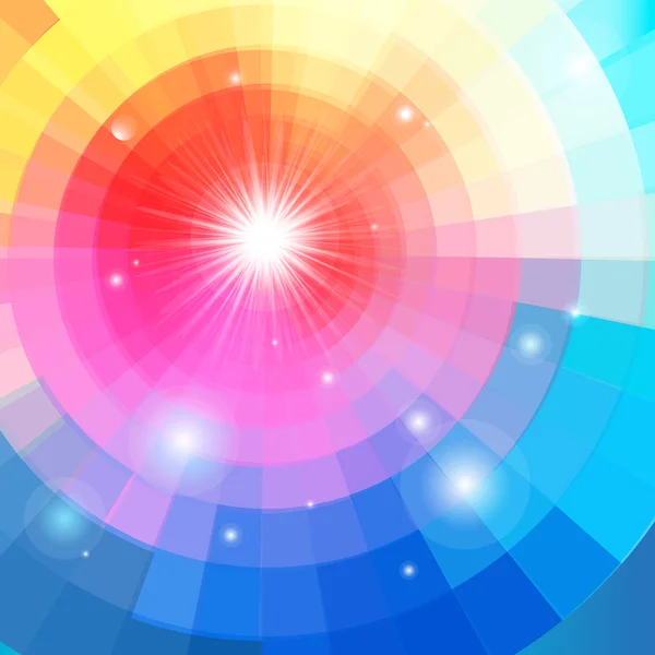 Abstract colorful background with sun — Stock Vector