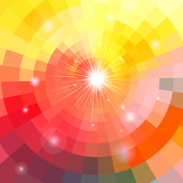 Fondo colorido abstracto con sol — Archivo Imágenes Vectoriales