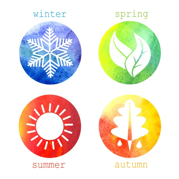 Illustration vectorielle des saisons — Image vectorielle