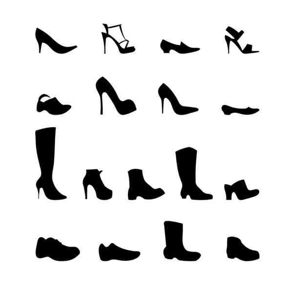 Uppsättning av olika skor — Stock vektor