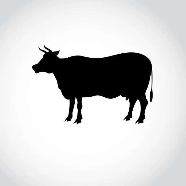 Sign silhouette of a cow — Stock Vector