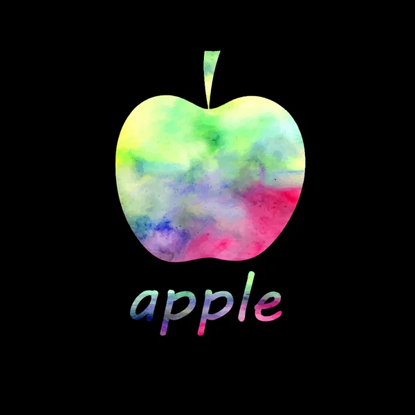 Znamení akvarel jablko — Stockový vektor