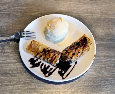 Fotoğraf kek ve dondurma