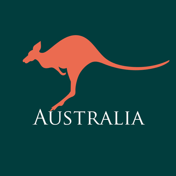sign silhouette kangaroo
