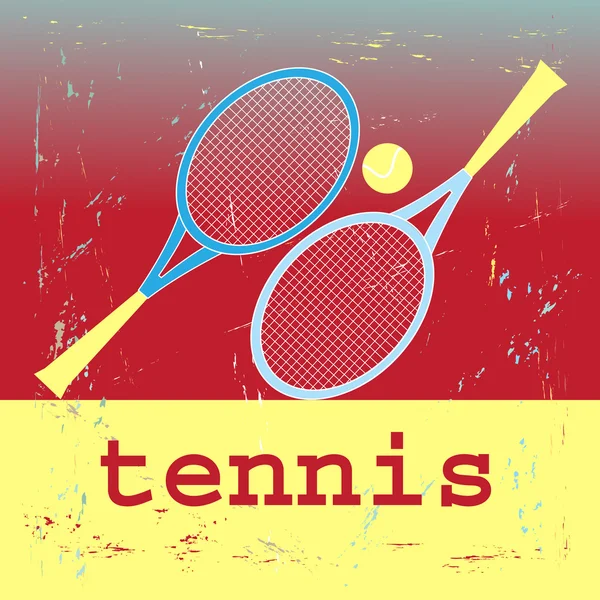 Affiche tennis — Image vectorielle