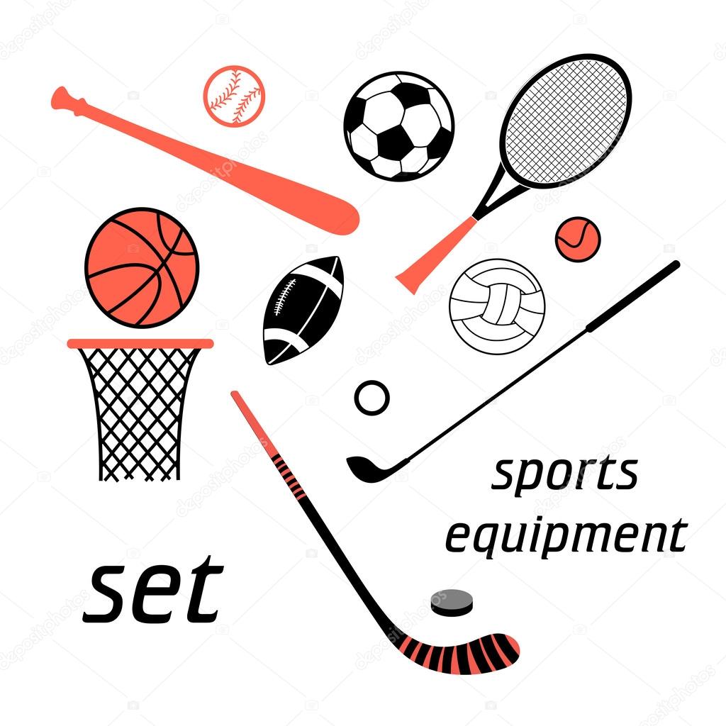 スポーツ用品ストックベクター ロイヤリティフリースポーツ用品イラスト Depositphotos