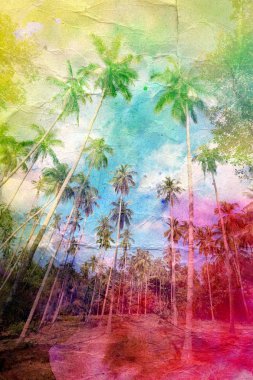 suluboya retro palmiye grove
