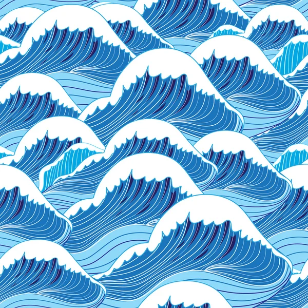 Patrón de olas marinas — Vector de stock