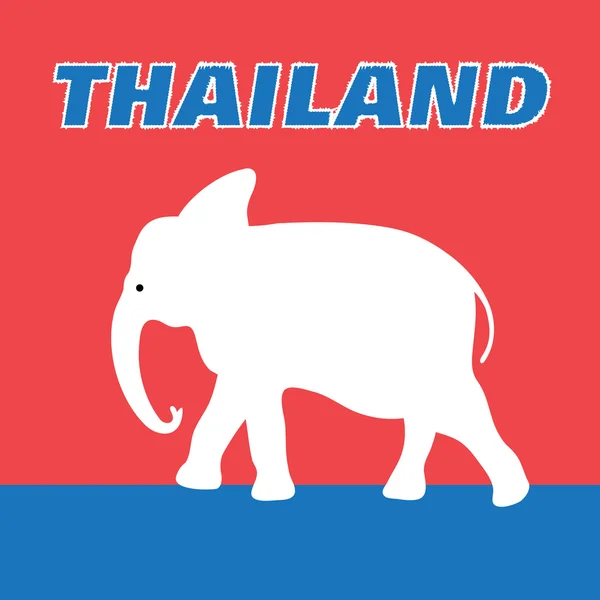 Beautiful elephant symbol of Thailand — Stock Vector