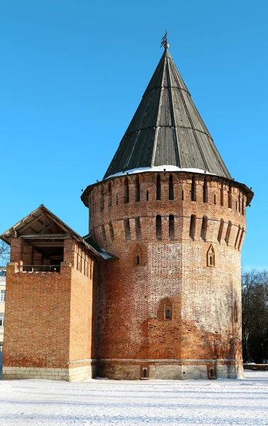 Thunder ancient tower in Smolensk — Stock Photo, Image