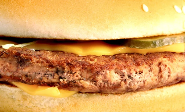 Makro parçası burger — Stok fotoğraf