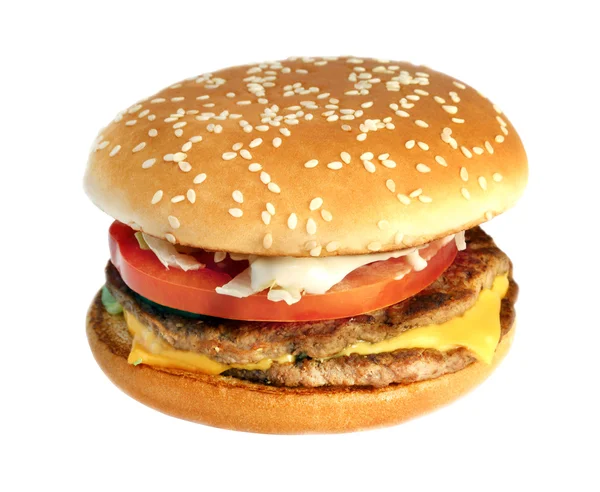 Parlak lezzetli burger — Stok fotoğraf