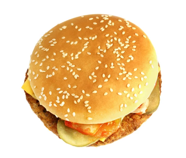 Parlak lezzetli burger — Stok fotoğraf