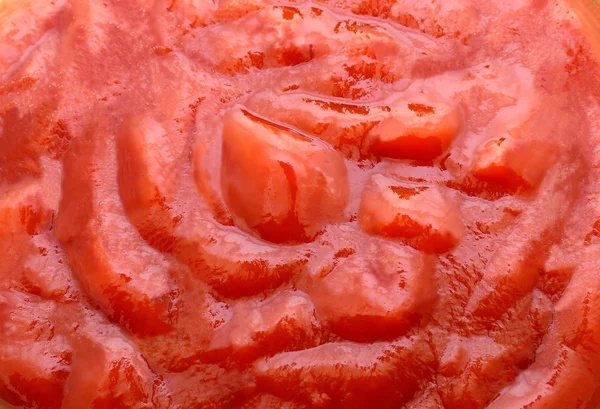 Fundo vermelho pasta de tomate — Fotografia de Stock