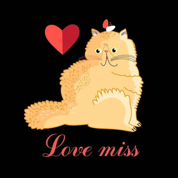 Περσική γάτα στην αγάπη — Διανυσματικό Αρχείο