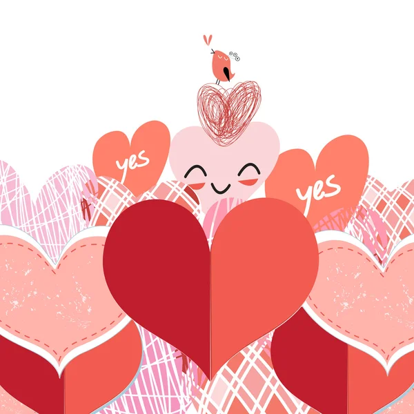 Bright lovers heart — Stock Vector