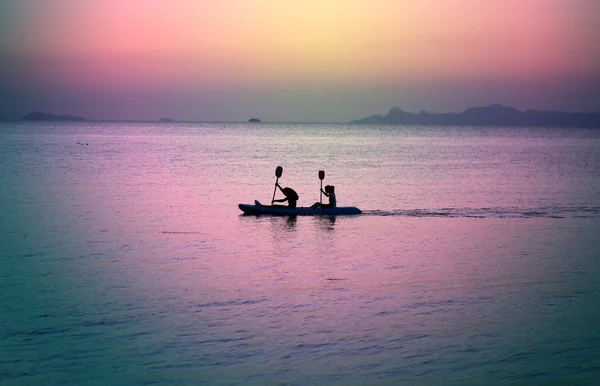 美丽的落日在海面上 — 图库照片