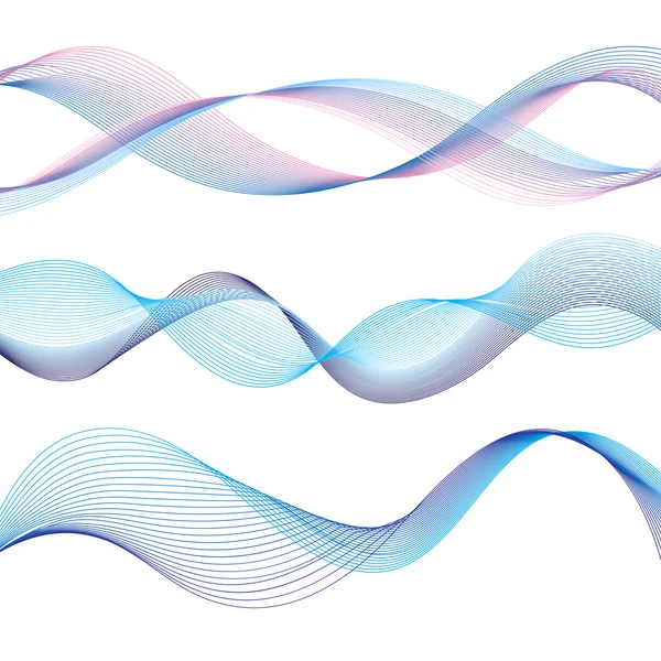 Différentes vagues graphiques — Image vectorielle
