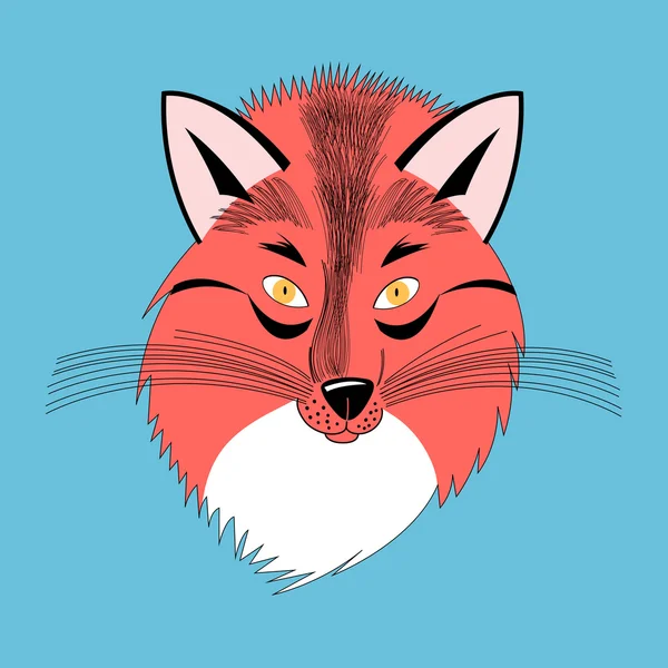 Portrait of a Fox — Stock Vector