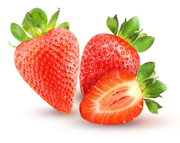 Fresas con hojas — Foto de Stock