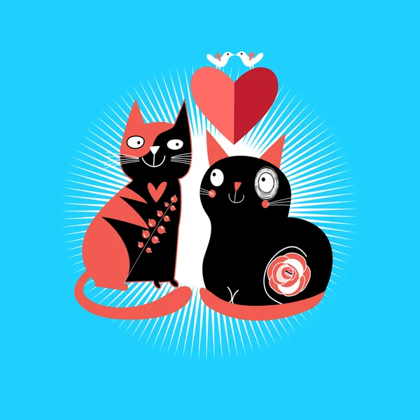 คนรักแมว — ภาพเวกเตอร์สต็อก
