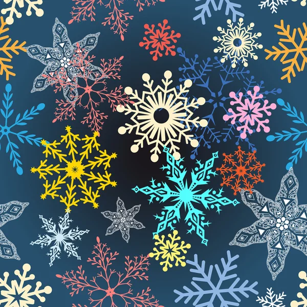Різнокольорові сніжинки — стоковий вектор