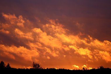 Fotoğraf günbatımı gökyüzü