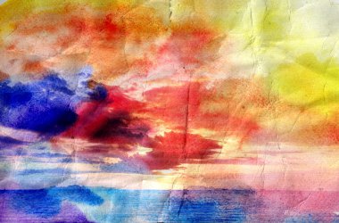 Güzel suluboya palmiye ağaçları  