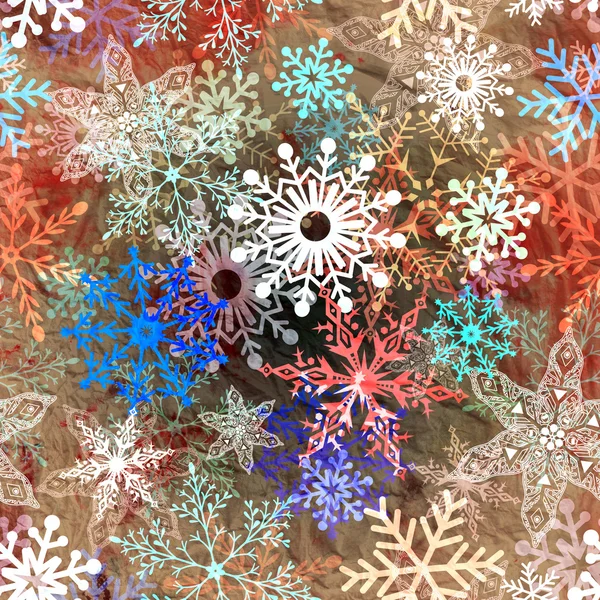 Multi-colored snowflakes — Stock Photo, Image