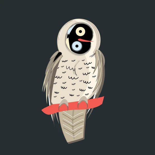 Hibou graphique — Image vectorielle