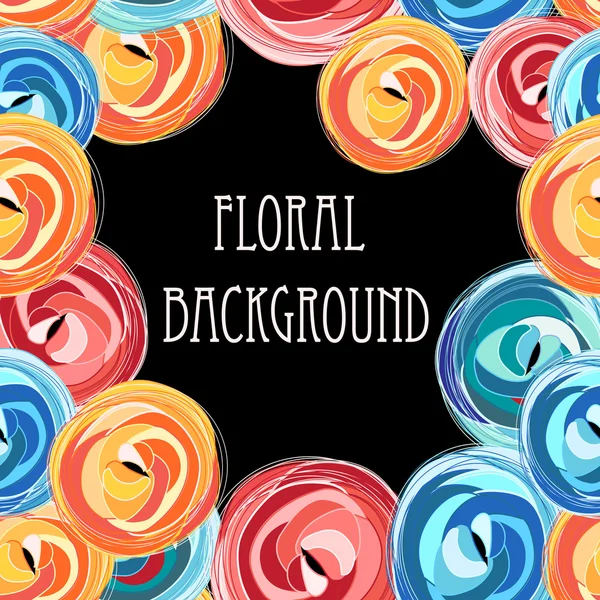 Bright graphic floral — Stock Vector