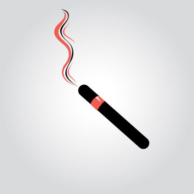 puro dumanı üzerinde beyaz bir arka plan ile