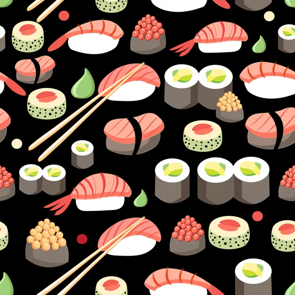Vynikající japonské sushi — Stockový vektor